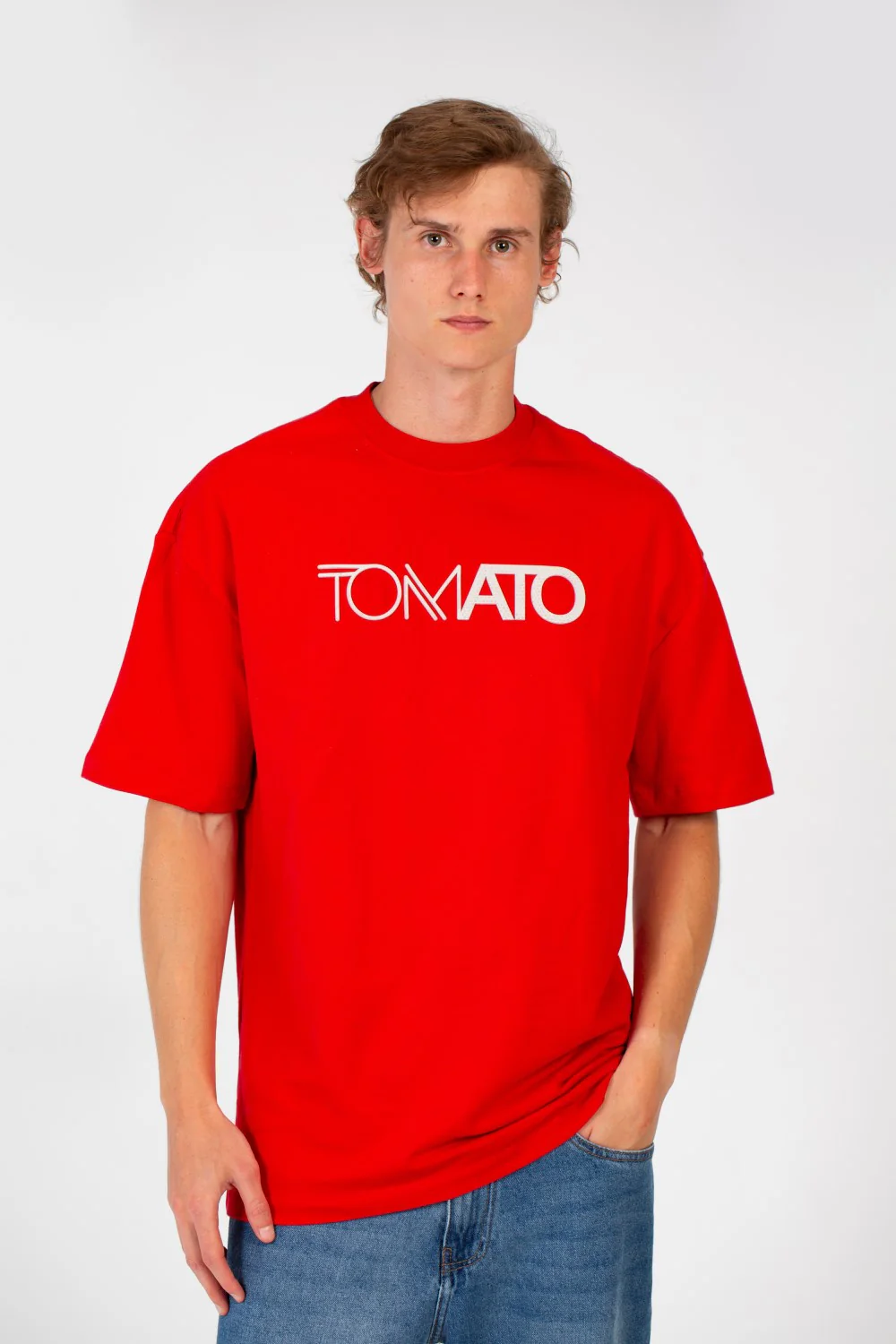 Men's Tomato Summer Milton Oversized Short Sleeve Crew Neck T-Shirt - Image 9