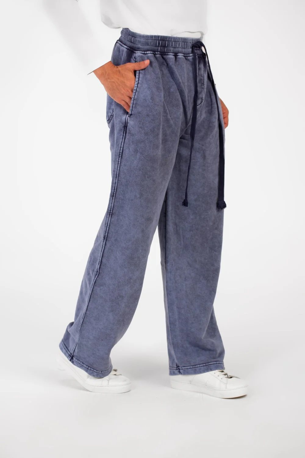 Men's Tomato Washed Oversized Sweatpants With Elastic Waistband And Drawstring High Quality - Image 11
