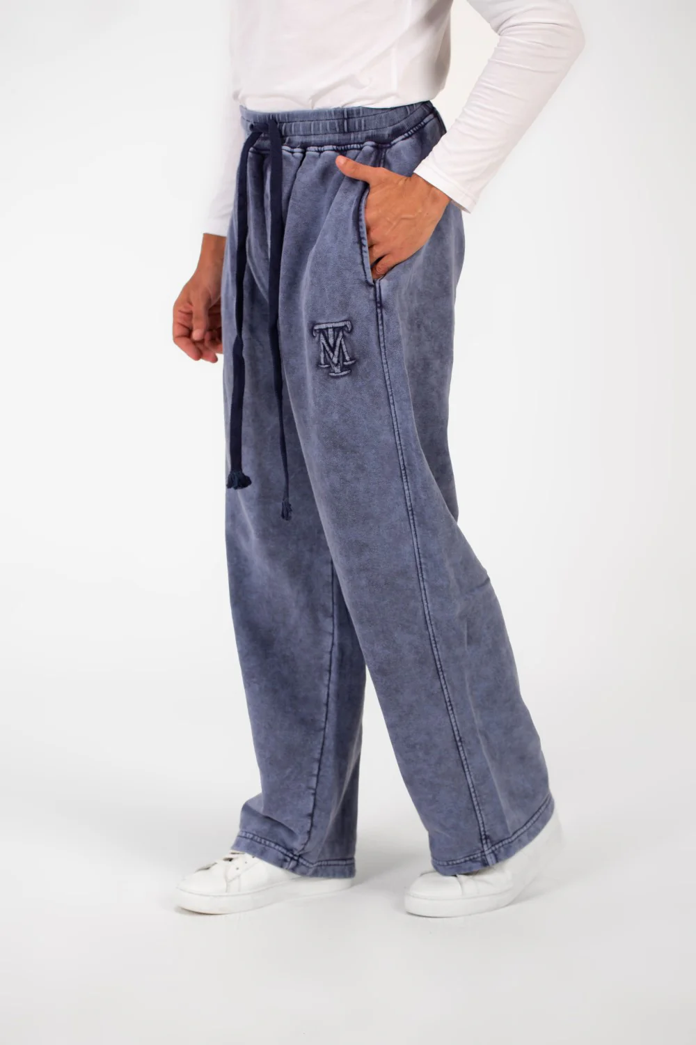 Men's Tomato Washed Oversized Sweatpants With Elastic Waistband And Drawstring High Quality - Image 12