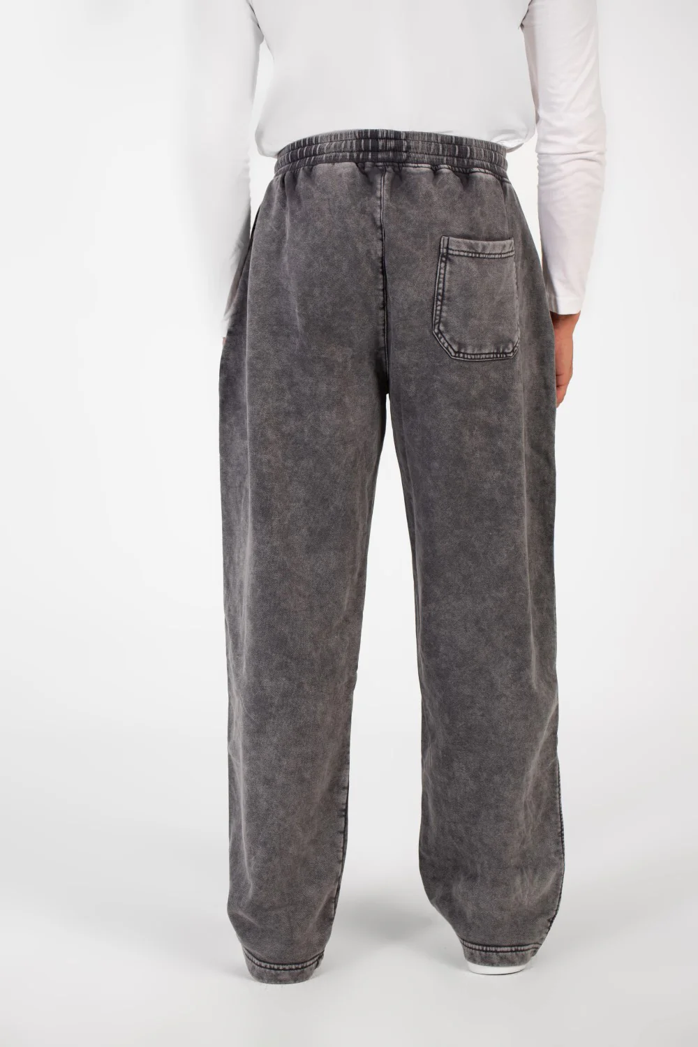 Men's Tomato Washed Oversized Sweatpants With Elastic Waistband And Drawstring High Quality - Image 6