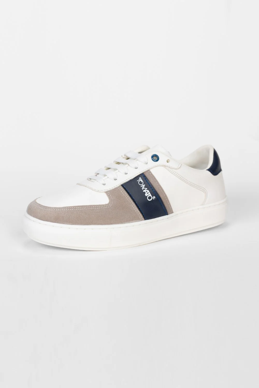 Men's Tomato white Shoes With Suede - Image 4