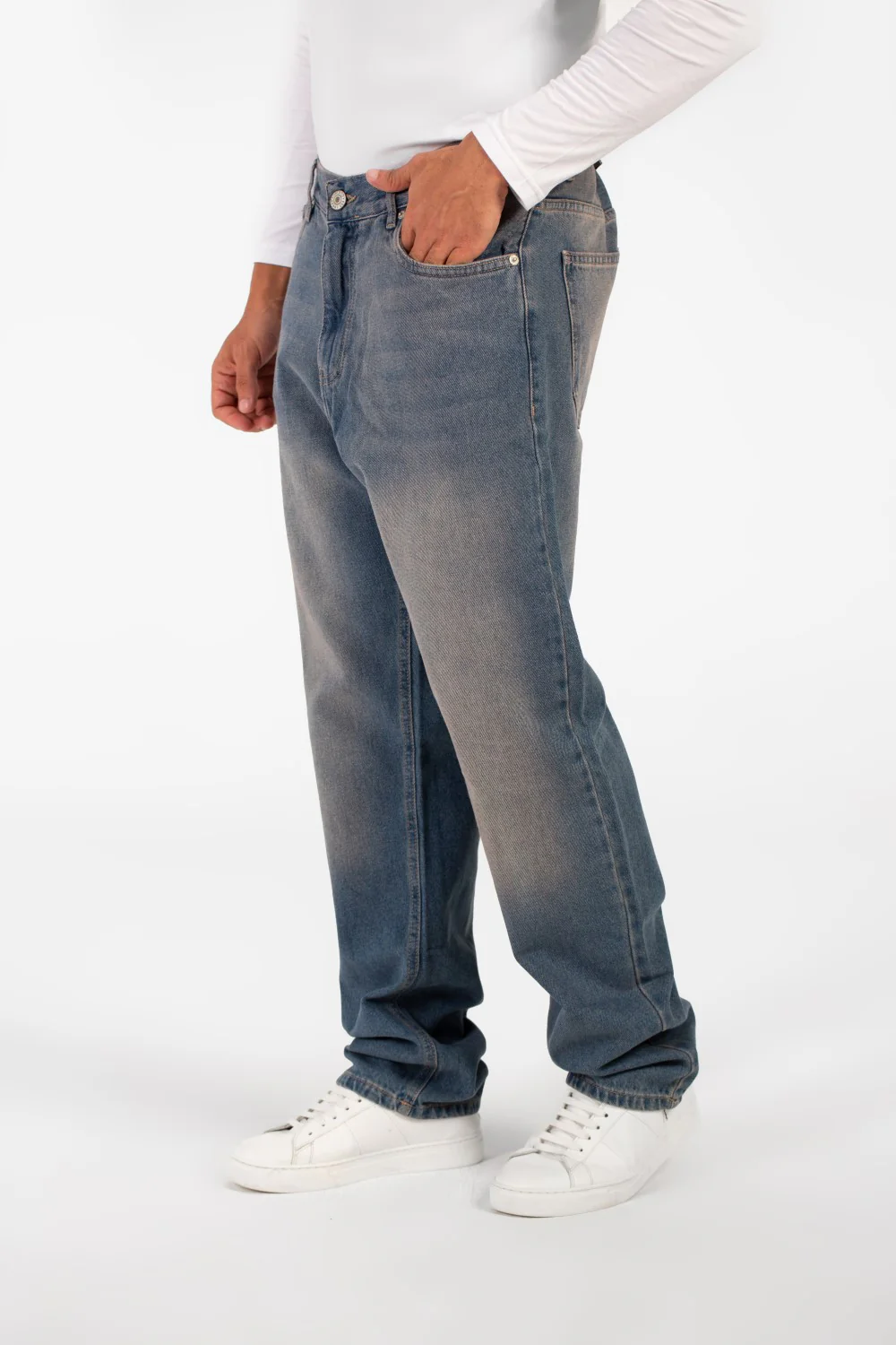 Men's Tomato Wide Leg Modern Design Five Pocket Jeans Pants - Image 12