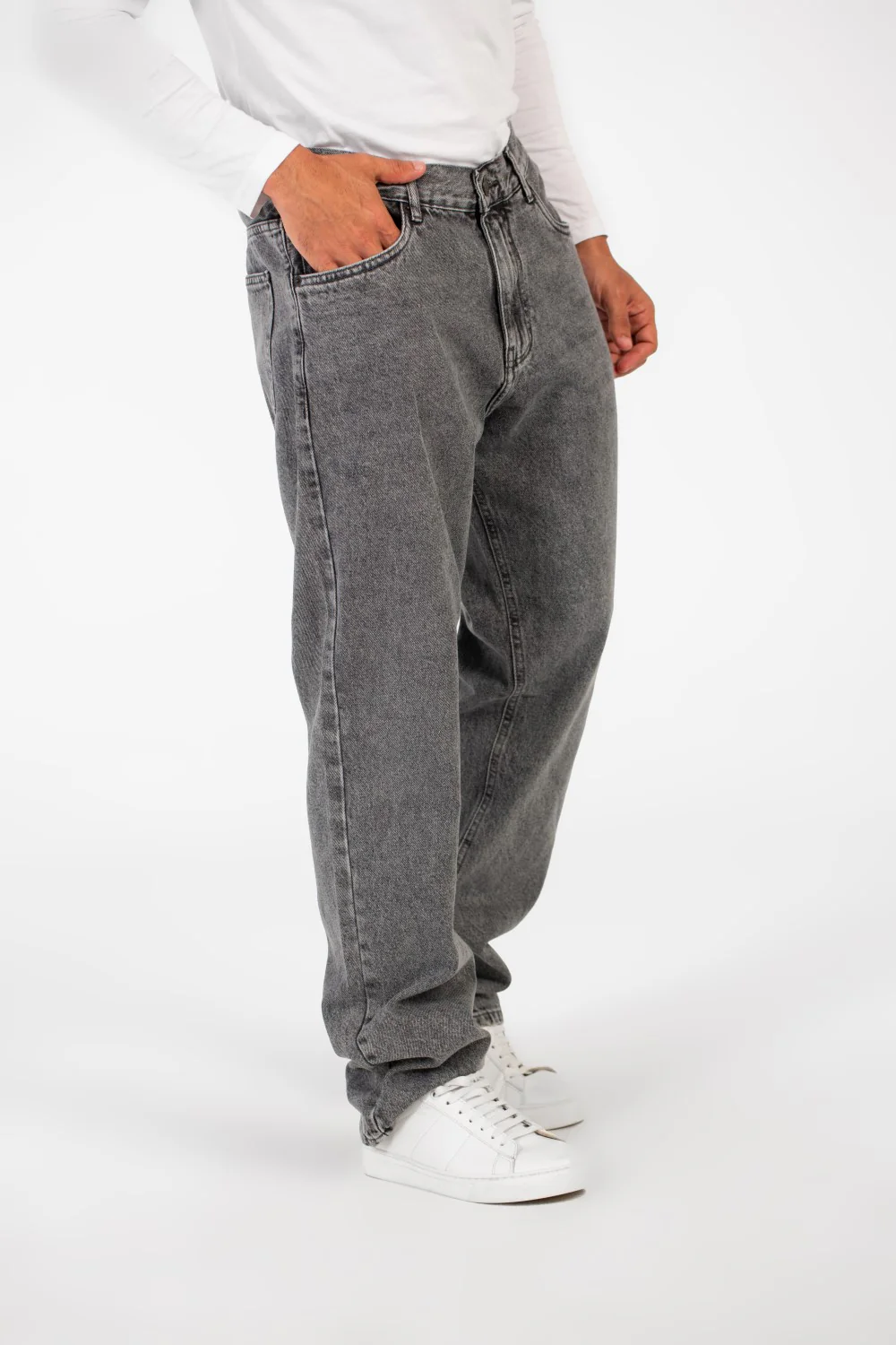 Men's Tomato Wide Leg Modern Design Five Pocket Jeans Pants - Image 15