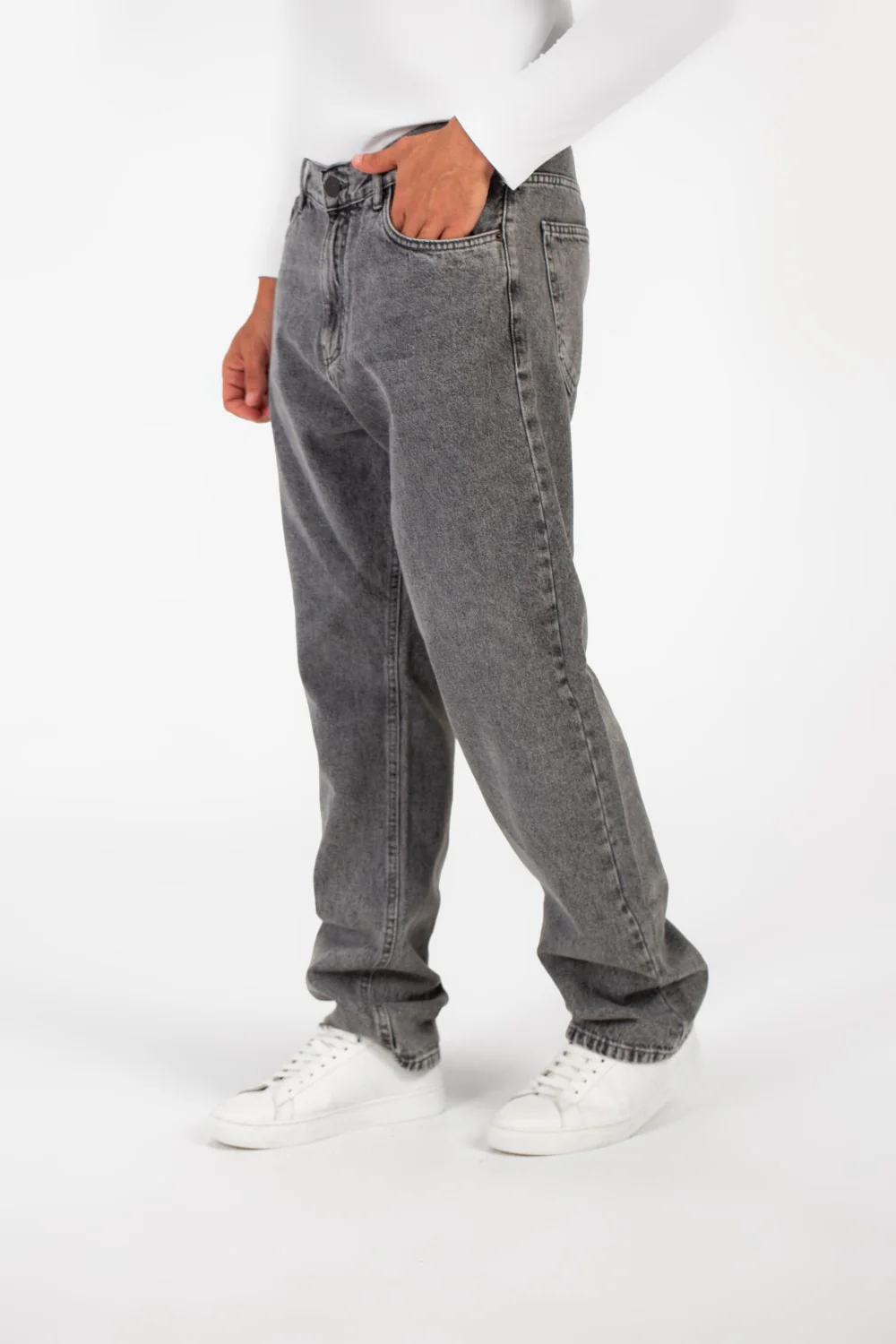 Men's Tomato Wide Leg Modern Design Five Pocket Jeans Pants - Image 16