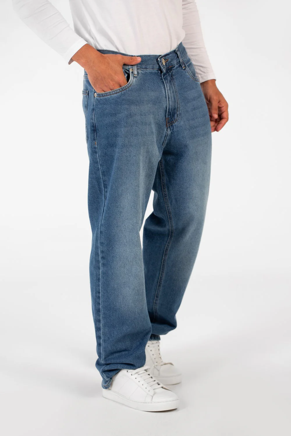Men's Tomato Wide Leg Modern Design Five Pocket Jeans Pants - Image 3