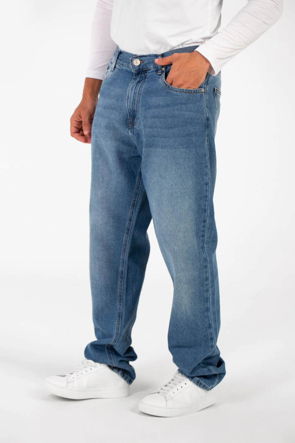 Men's Tomato Wide Leg Modern Design Five Pocket Jeans Pants - Image 4