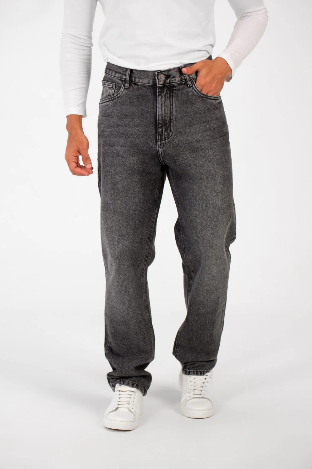 Men's Tomato Wide Leg Modern Design Five Pocket Jeans Pants - Image 5