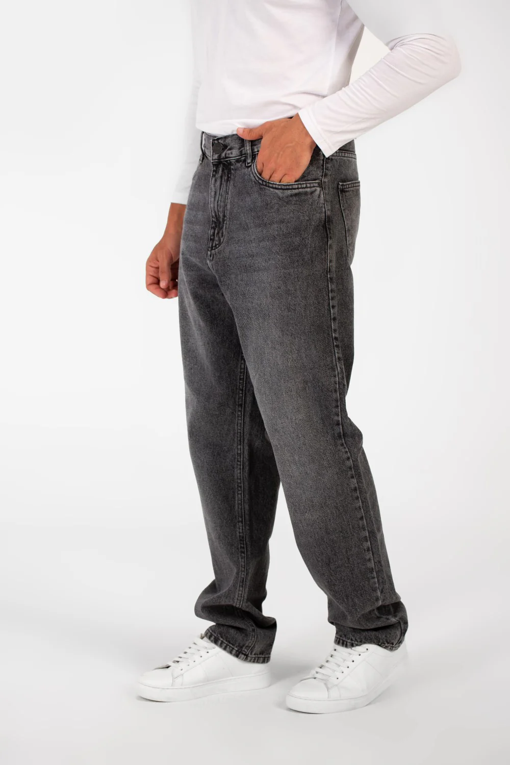 Men's Tomato Wide Leg Modern Design Five Pocket Jeans Pants - Image 8