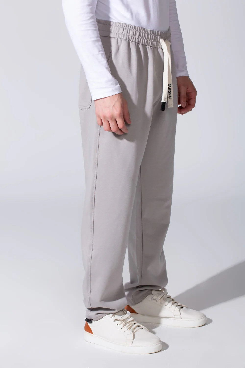 Men's Tomato Wide Leg Sweatpants With Elastic Waist And Back Pocket - Image 19