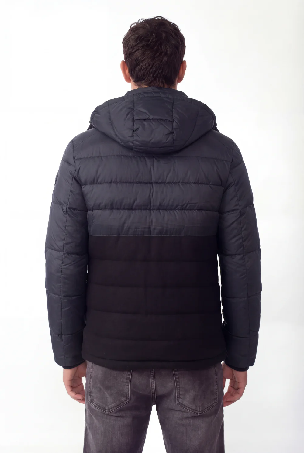 Men's Tow-Tone Puffer Waterproof Full Zipper Jacket - Image 6