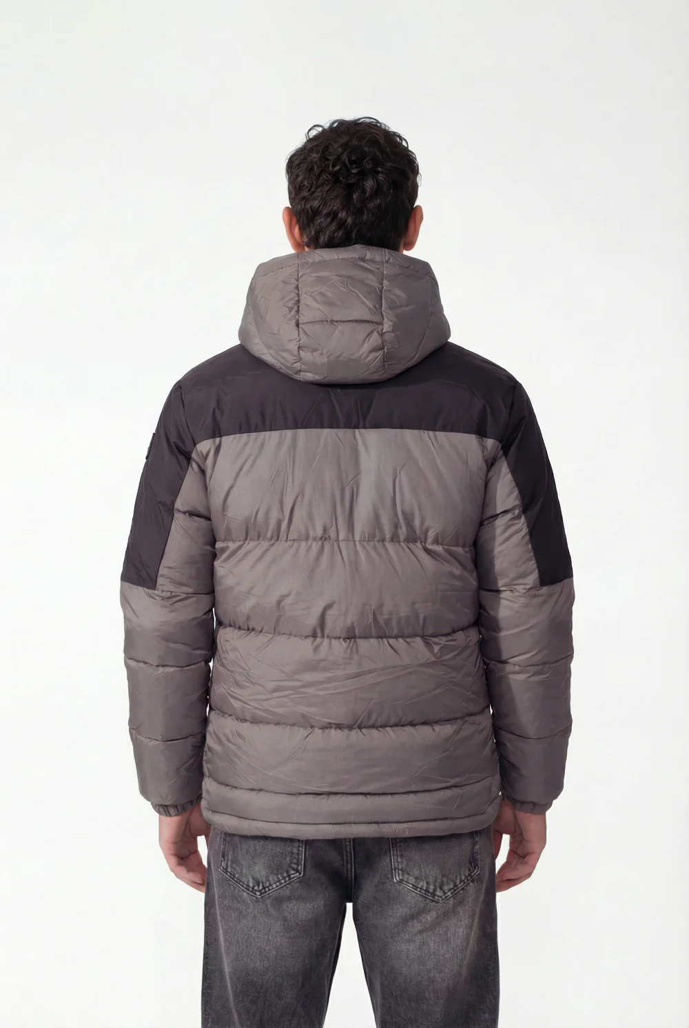 Men's Two-Tone Hooded Waterproof Full Zip Jacket - Image 6