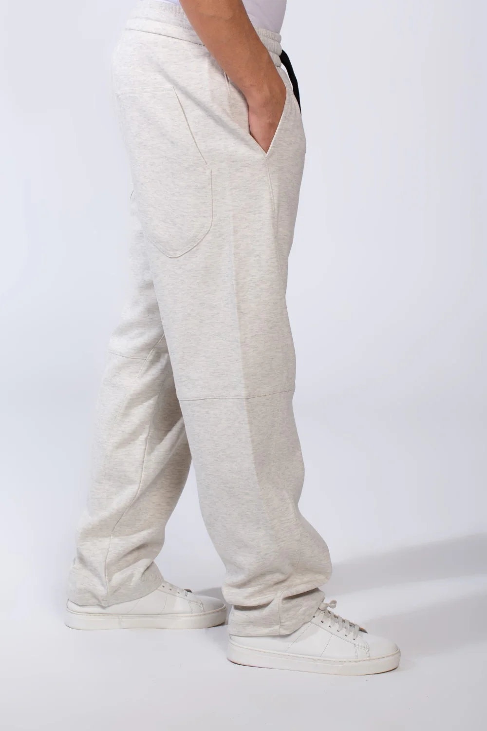 Men's Unique Elastic Waistband Ripped with side practical Pockets Wide Leg Sweatpants - Image 12