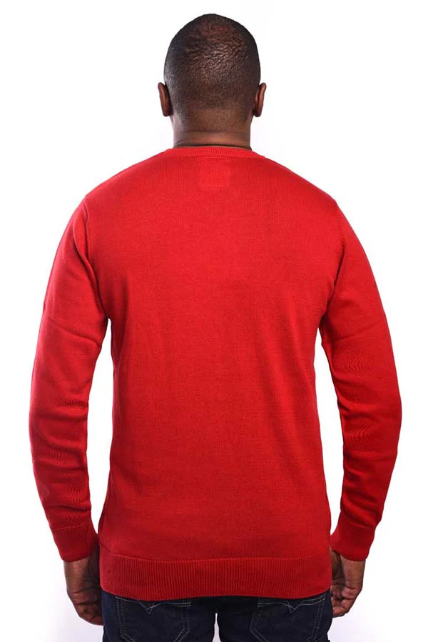 Men's V Neck Long Sleeves Unique Pullover - Image 5