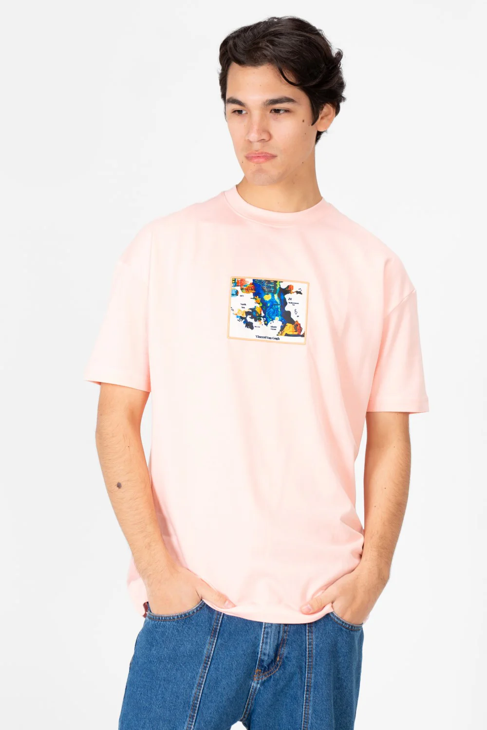 Men's Van Gogh Print Oversized Half Sleeve T-Shirt - Image 13
