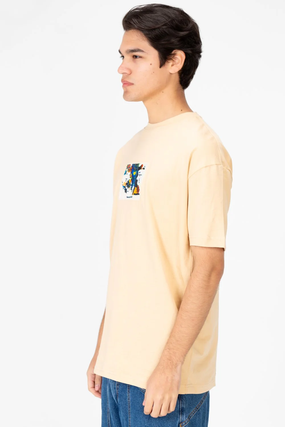 Men's Van Gogh Print Oversized Half Sleeve T-Shirt - Image 3