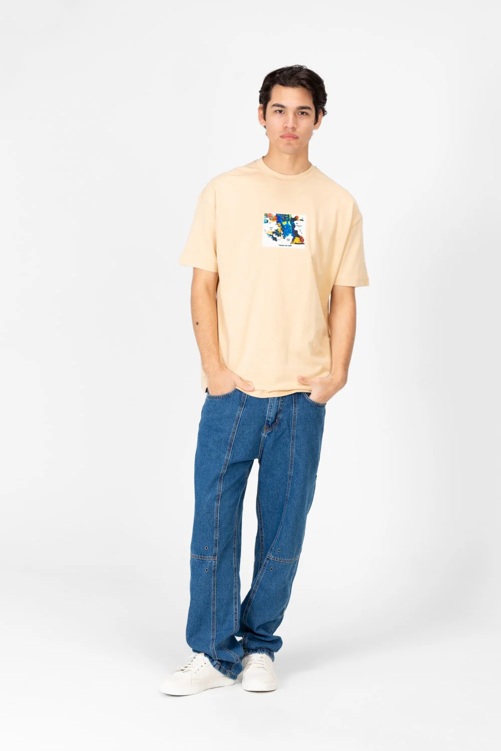 Men's Van Gogh Print Oversized Half Sleeve T-Shirt - Image 4