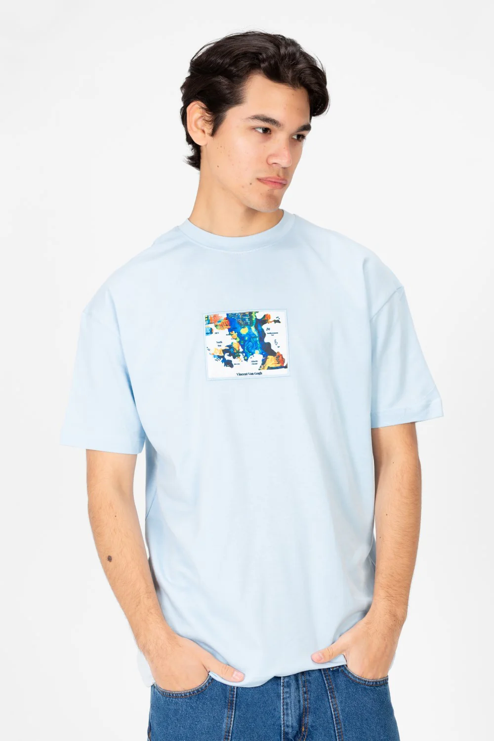 Men's Van Gogh Print Oversized Half Sleeve T-Shirt - Image 9