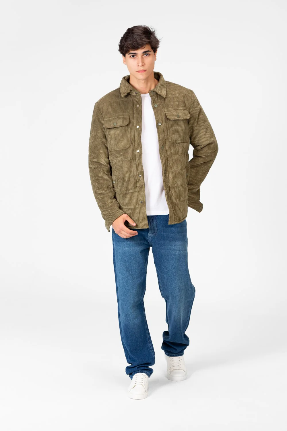 Men's Velvet Jacket With Buttons And Front Pockets - Image 12