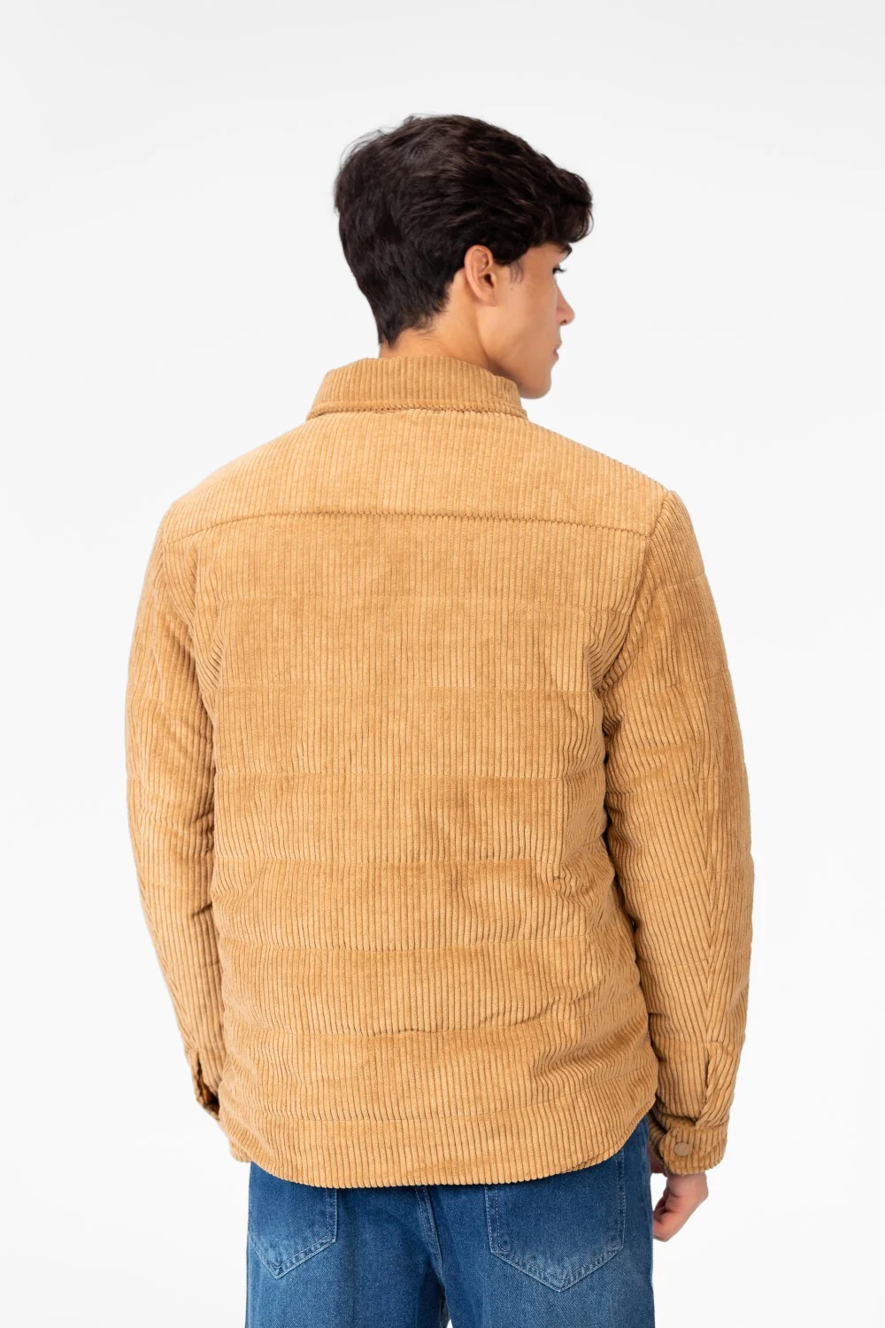 Men's Velvet Jacket With Buttons And Front Pockets - Image 2