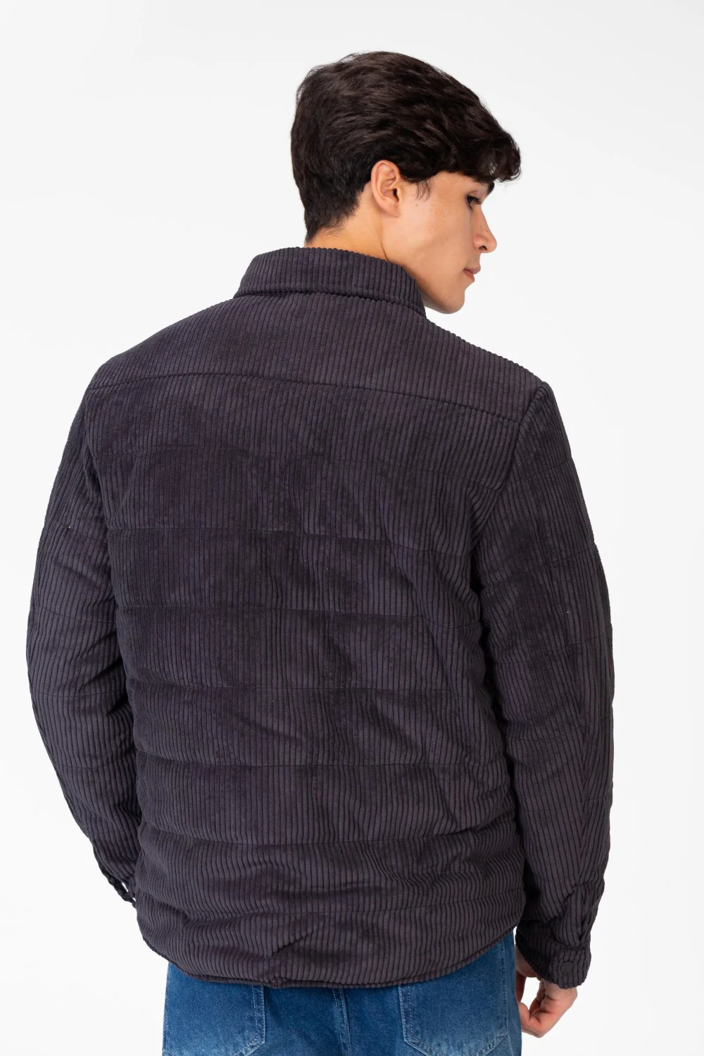 Men's Velvet Jacket With Buttons And Front Pockets - Image 6