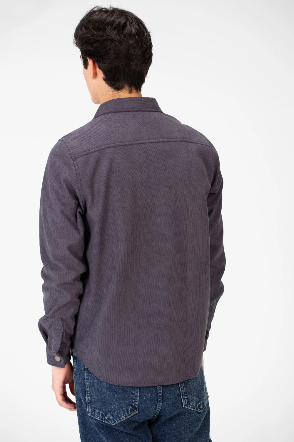 Men's Velvet Long Sleeves Shirt With Front Pockets - Image 10