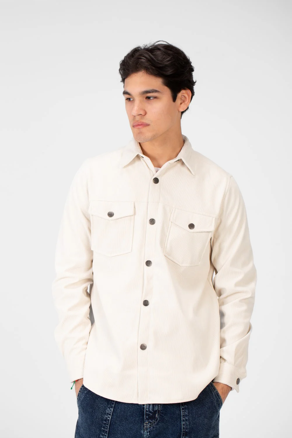 Men's Velvet Long Sleeves Shirt With Front Pockets - Image 13