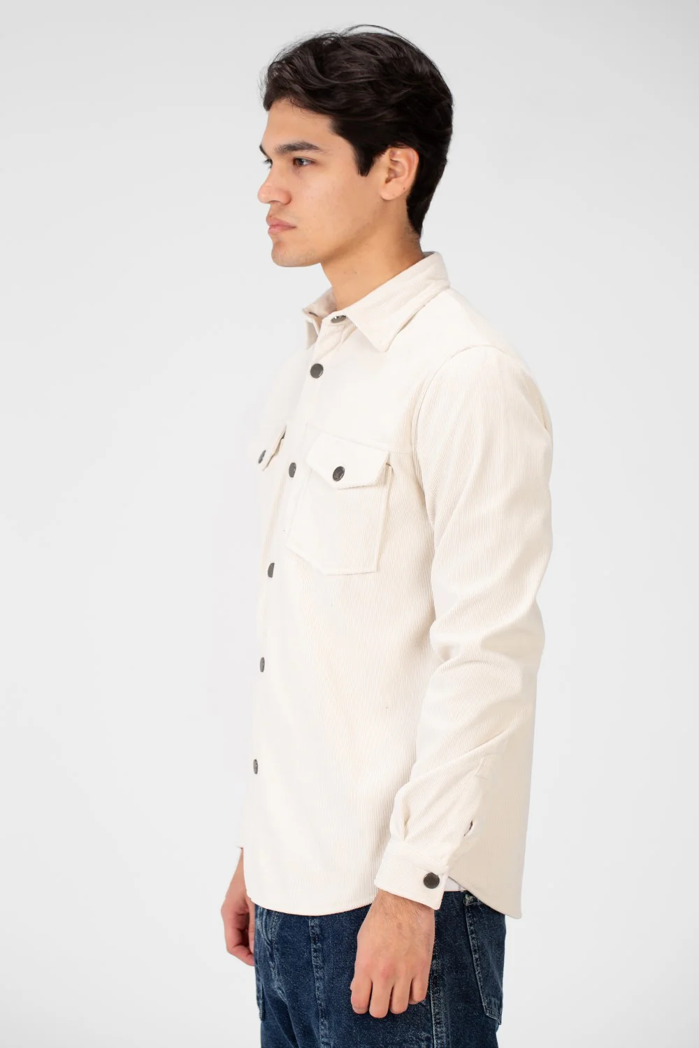 Men's Velvet Long Sleeves Shirt With Front Pockets - Image 15