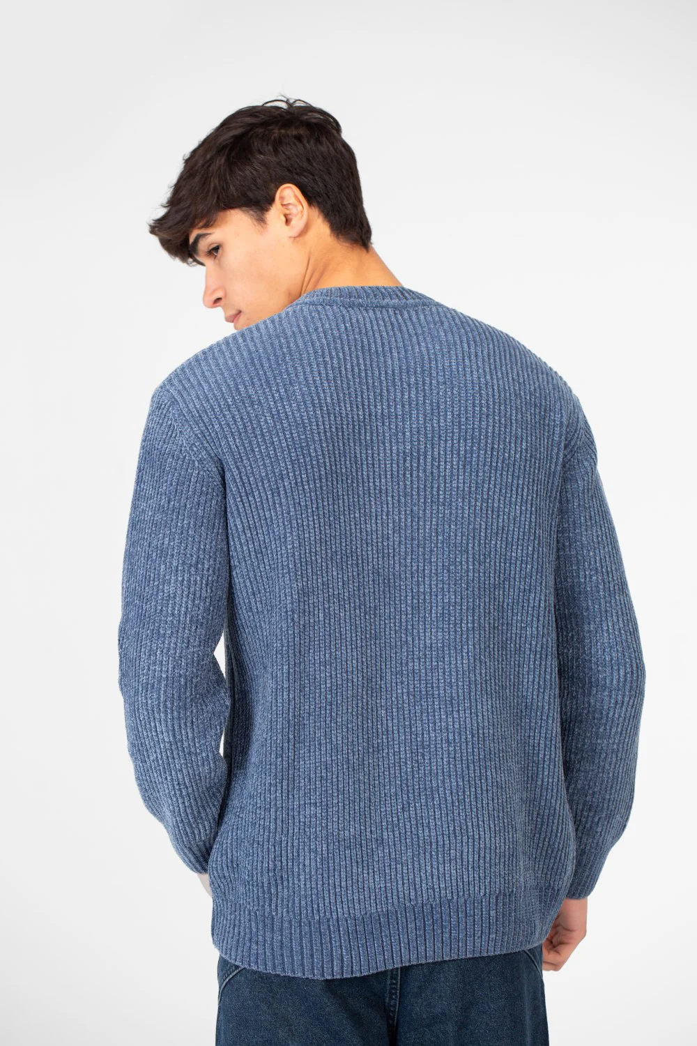 Men's Velvet Pullover With Round Neck And Long Sleeves - Image 30