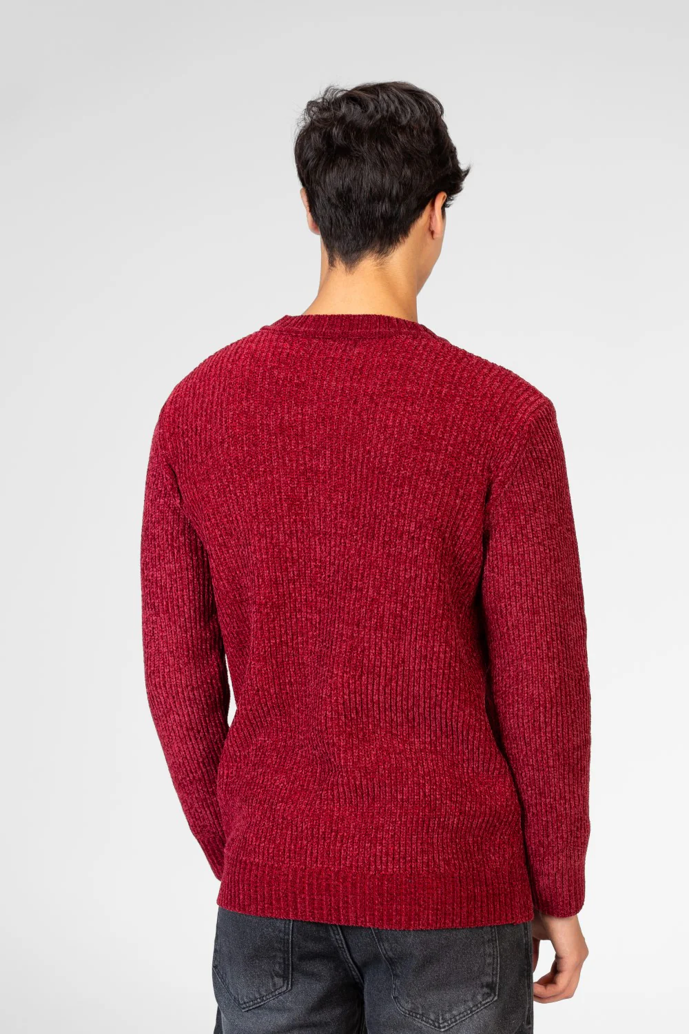 Men's Velvet Pullover With Round Neck And Long Sleeves - Image 38