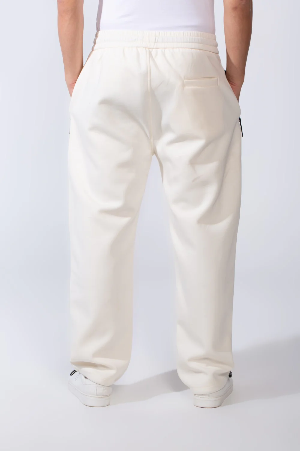 Men's Waistband With Zipper Pockets Comfortable Casual Everyday Wear Wide Leg Sweatpants - Image 10