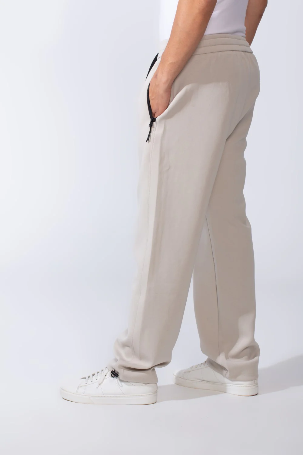 Men's Waistband With Zipper Pockets Comfortable Casual Everyday Wear Wide Leg Sweatpants - Image 15