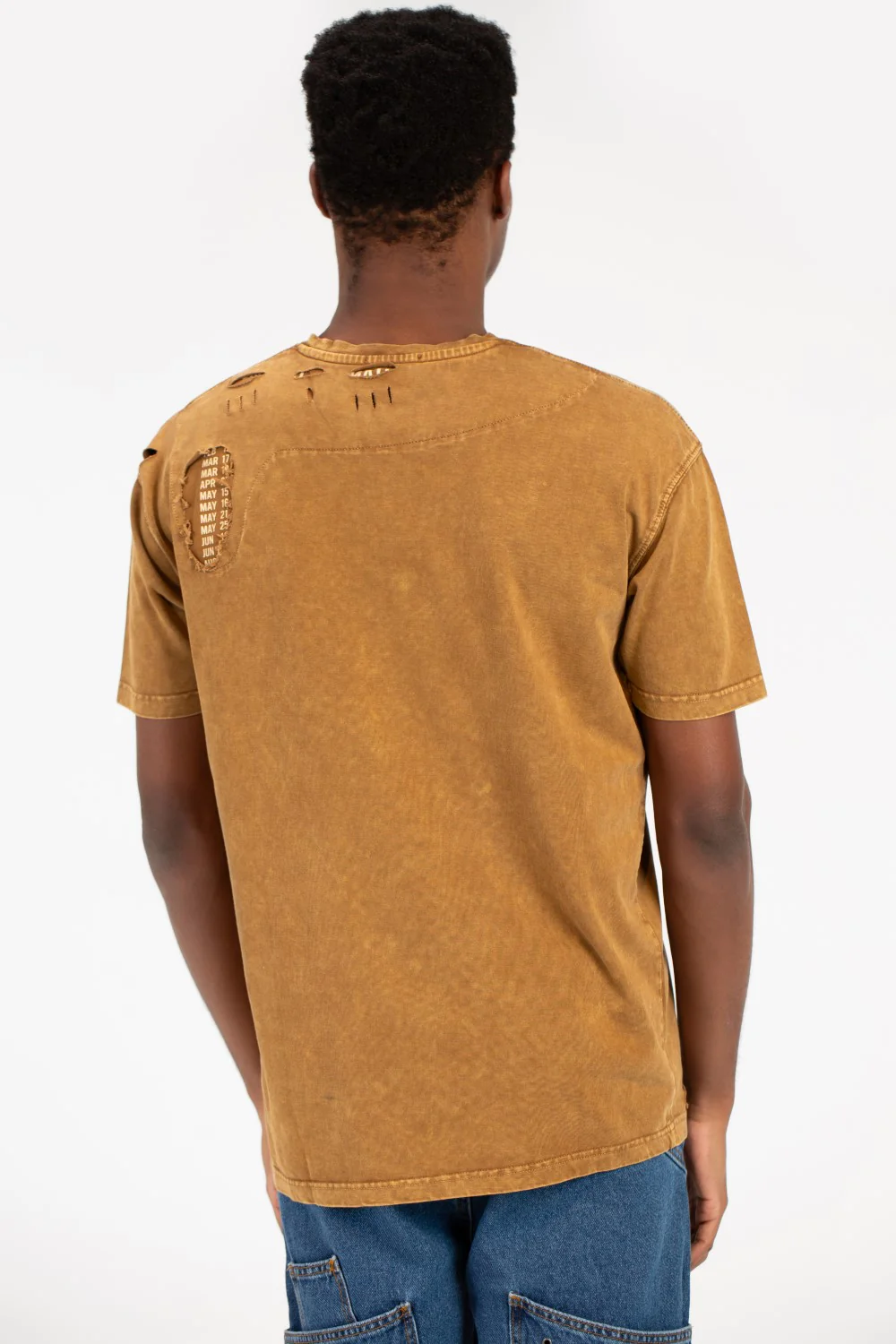 Men's Washed Cutting Oversize T-Shirt - Image 10