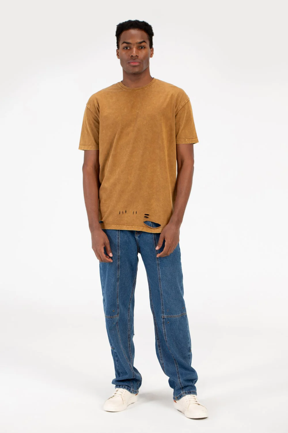 Men's Washed Cutting Oversize T-Shirt - Image 12