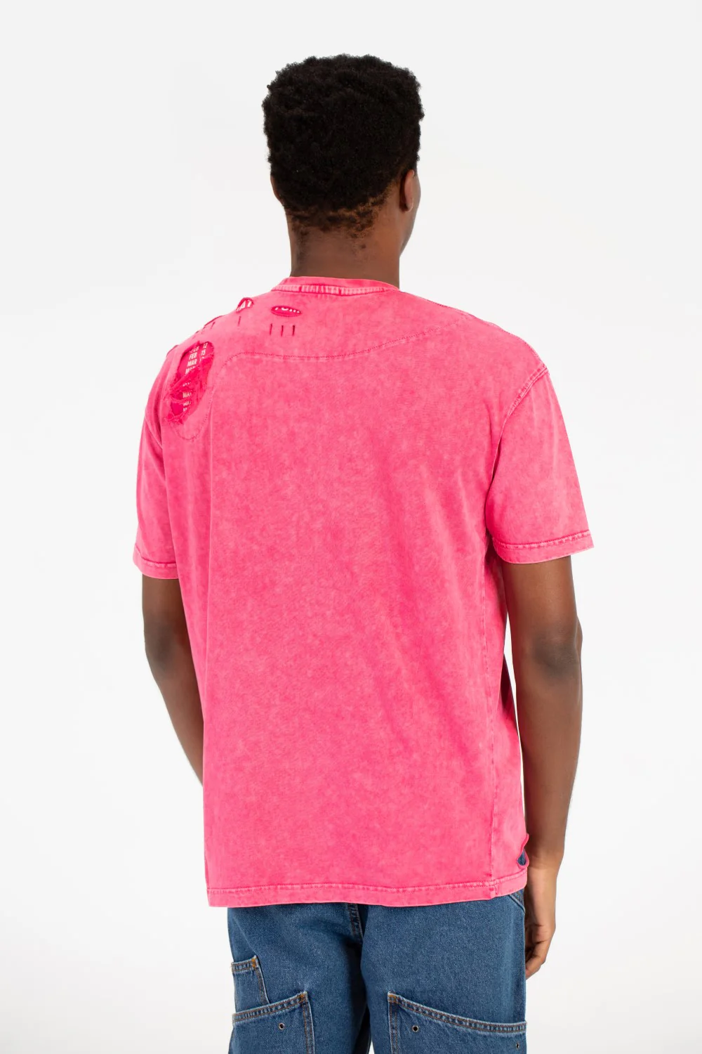 Men's Washed Cutting Oversize T-Shirt - Image 2