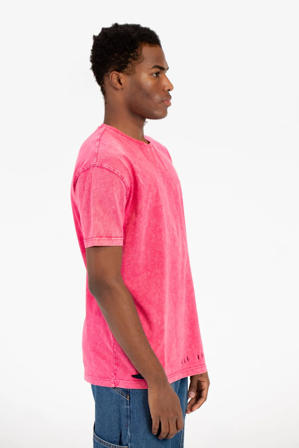 Men's Washed Cutting Oversize T-Shirt - Image 3