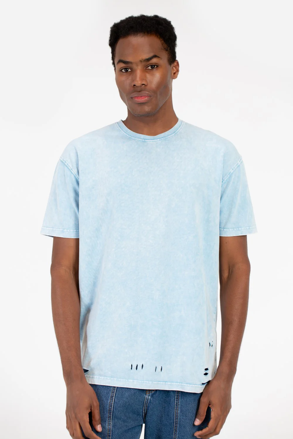 Men's Washed Cutting Oversize T-Shirt - Image 5