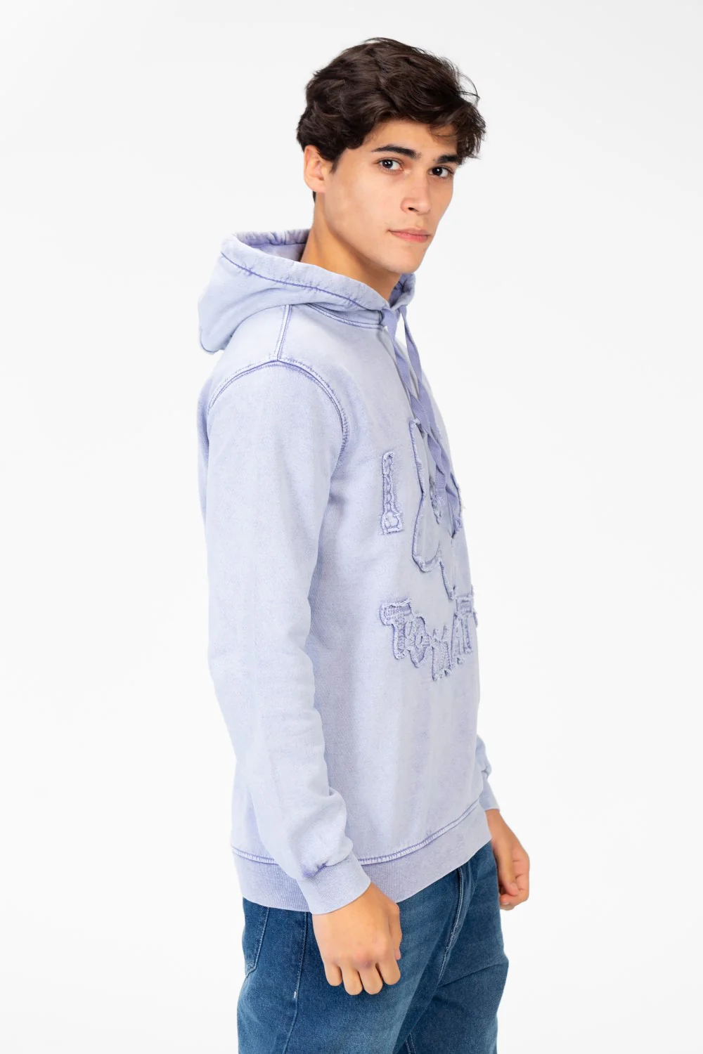 Men's Washed Tomato Print Front Hoodie Sweatshirt - Image 7