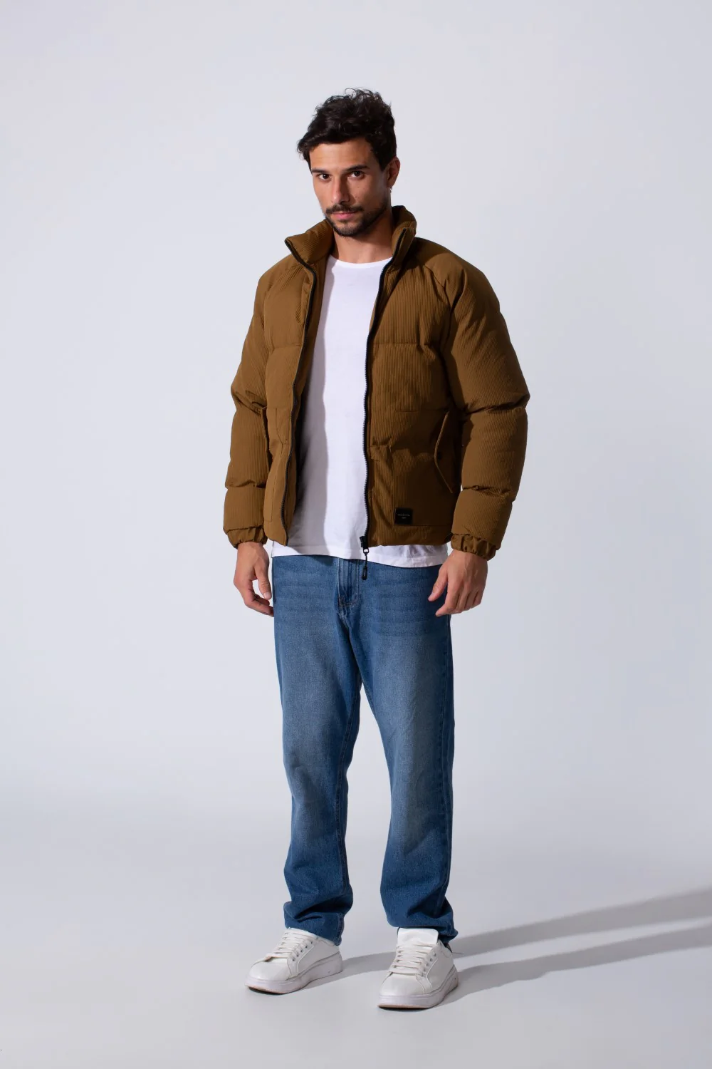 Men's Waterproof Bomber Jacket With Zipper And Long Sleeves - Image 12