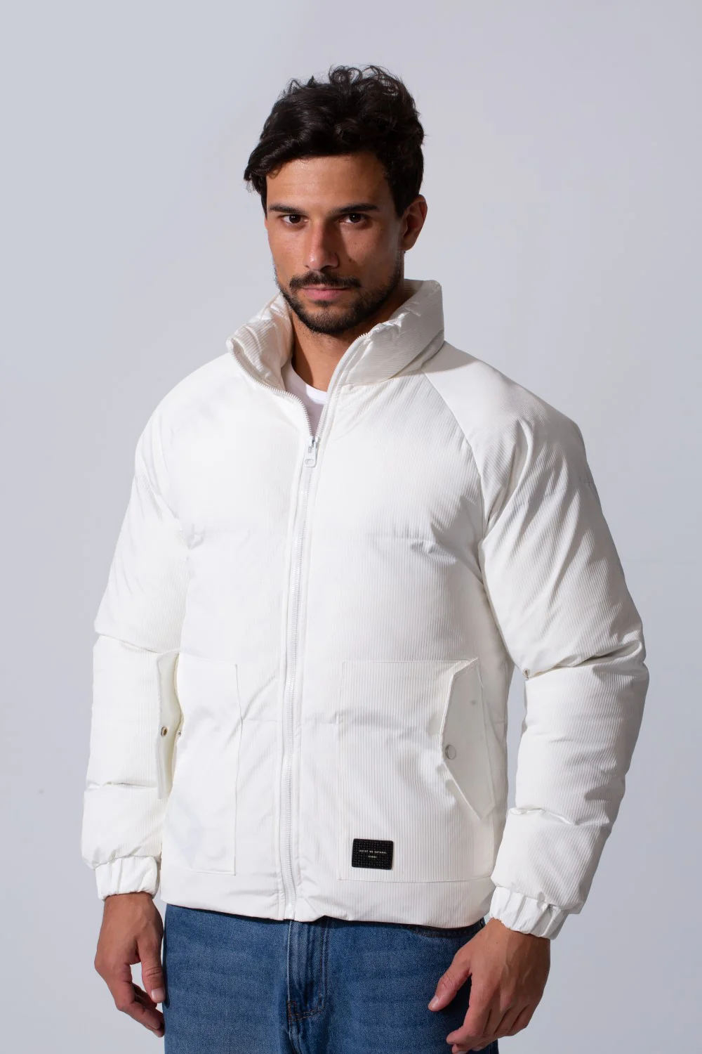 Men's Waterproof Bomber Jacket With Zipper And Long Sleeves - Image 21