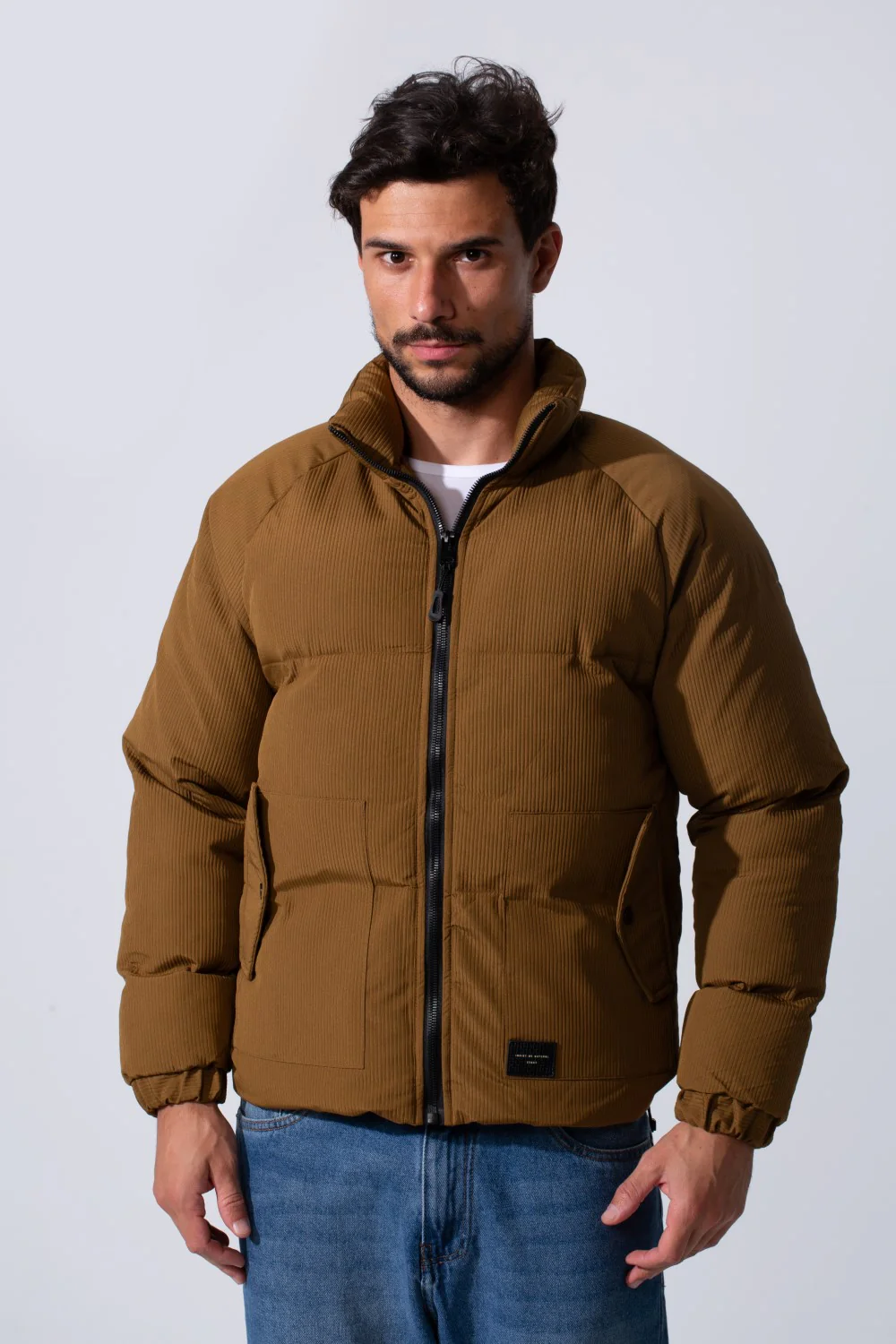 Men's Waterproof Bomber Jacket With Zipper And Long Sleeves - Image 9