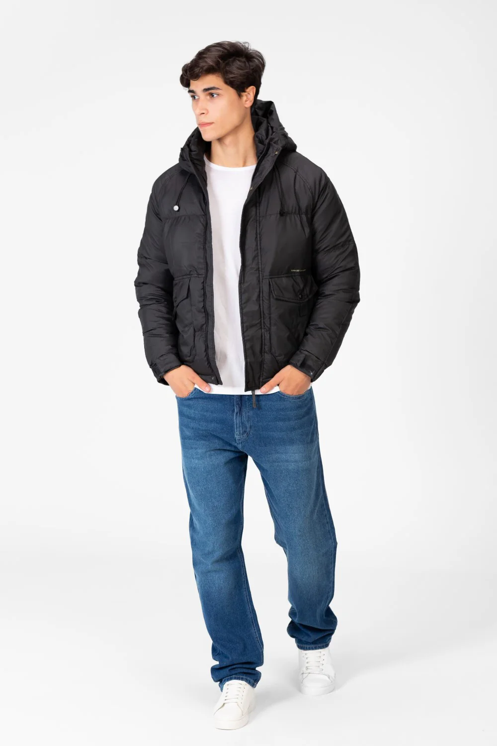 Men's Waterproof Hood Jacket With Front Pockets - Image 8