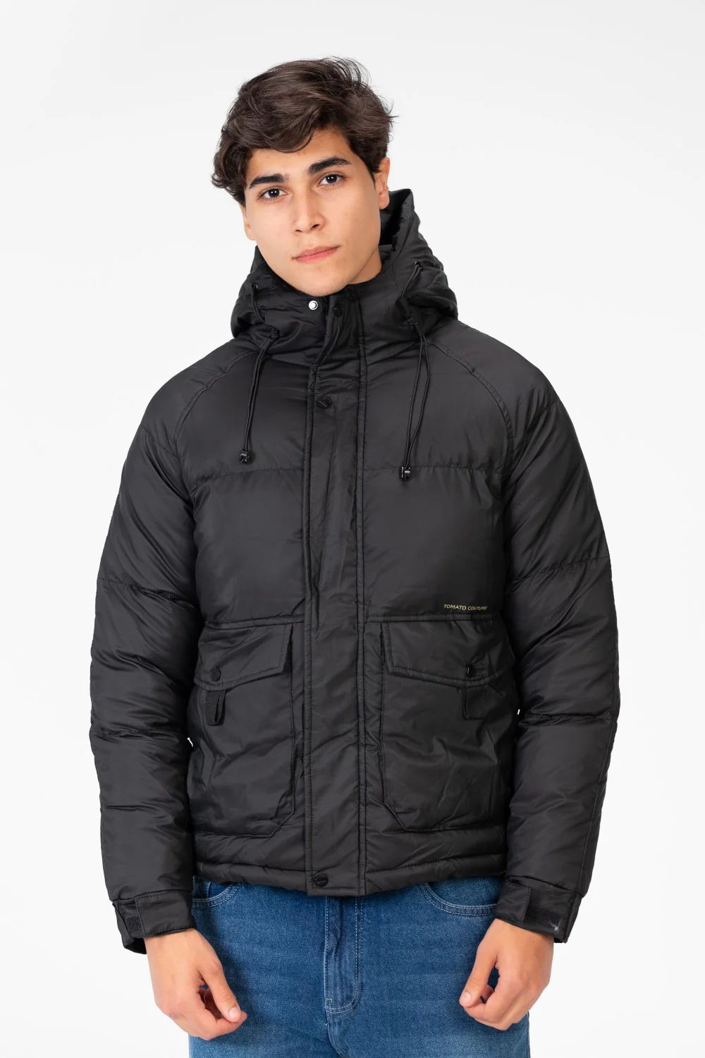 Men's Waterproof Hood Jacket With Front Pockets - Image 5