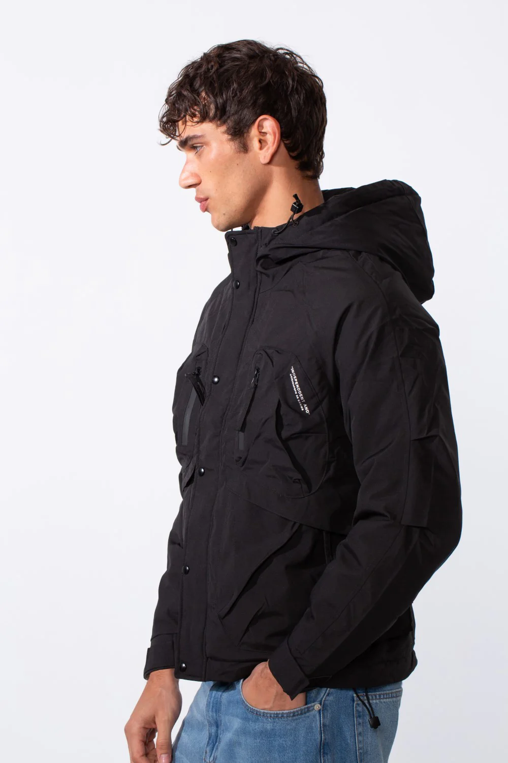 Men's Waterproof Hooded Essential Long Sleeve Jacket - Image 4
