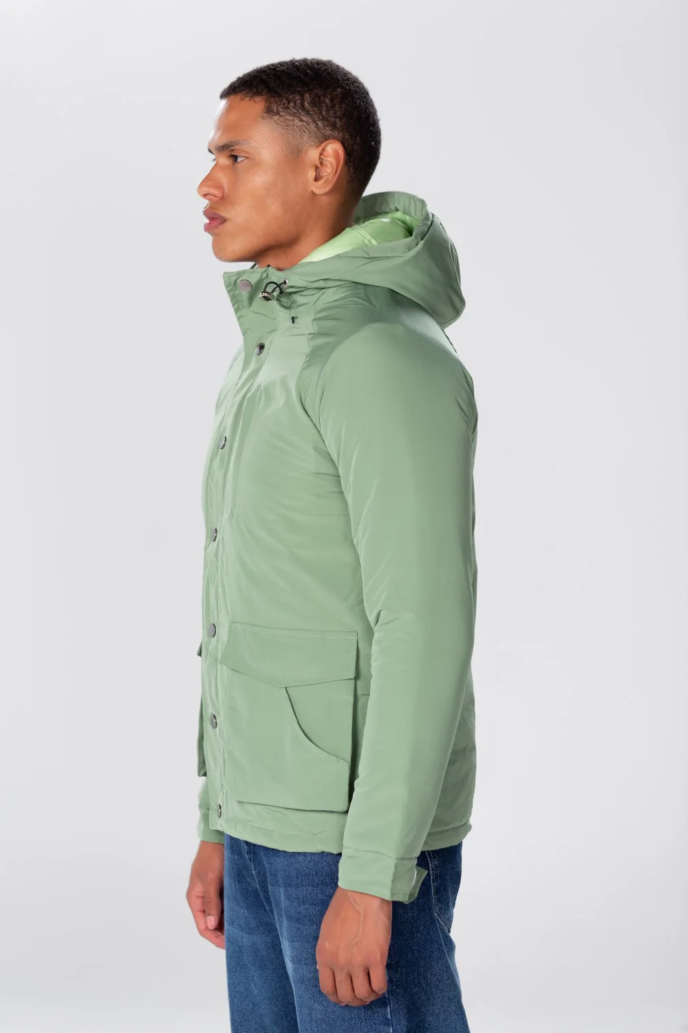 Men's Waterproof Hooded Jacket With Front Pockets - Image 11