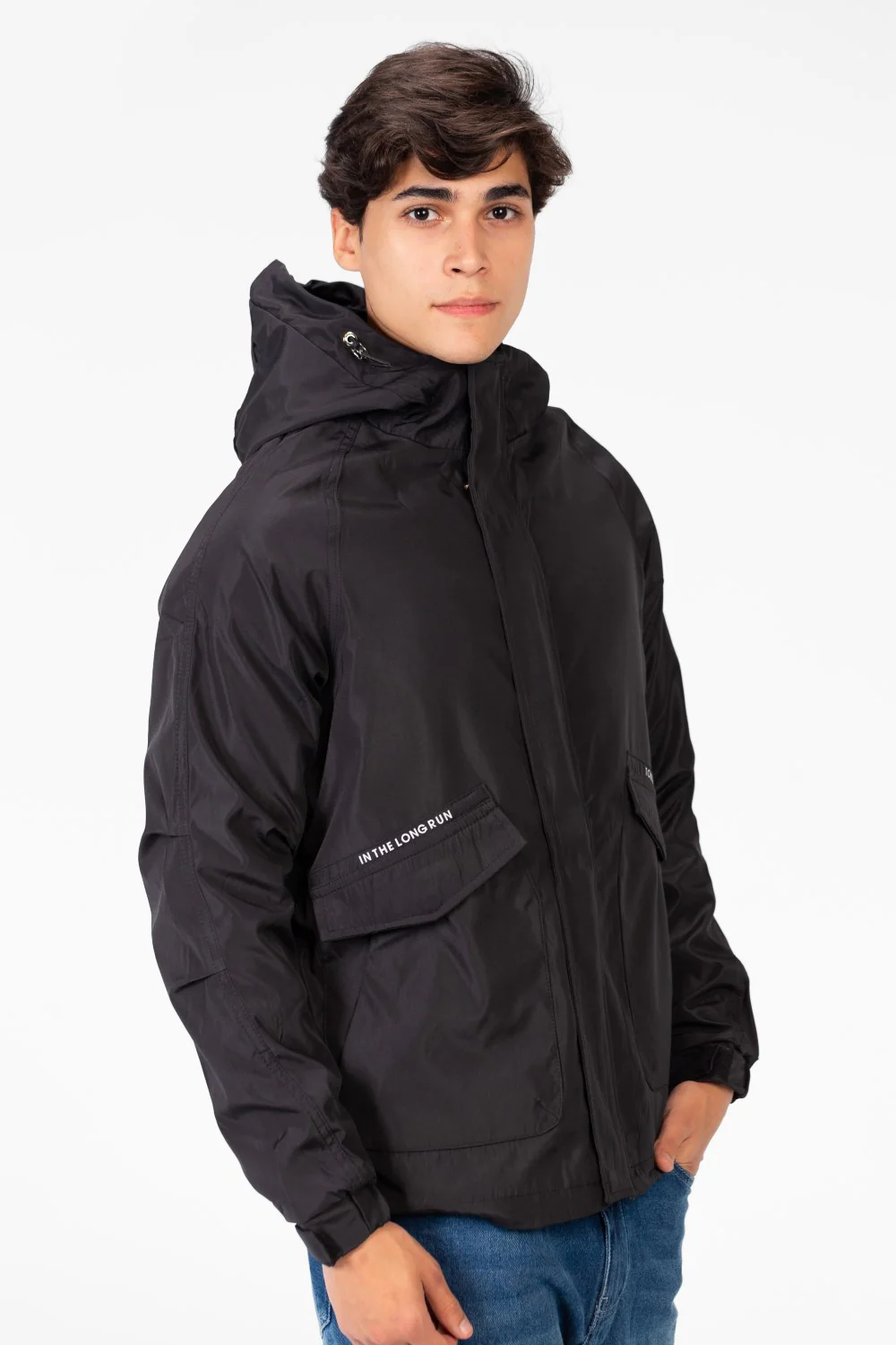 Men's Waterproof Hooded Jacket With Long Sleeves - Image 3