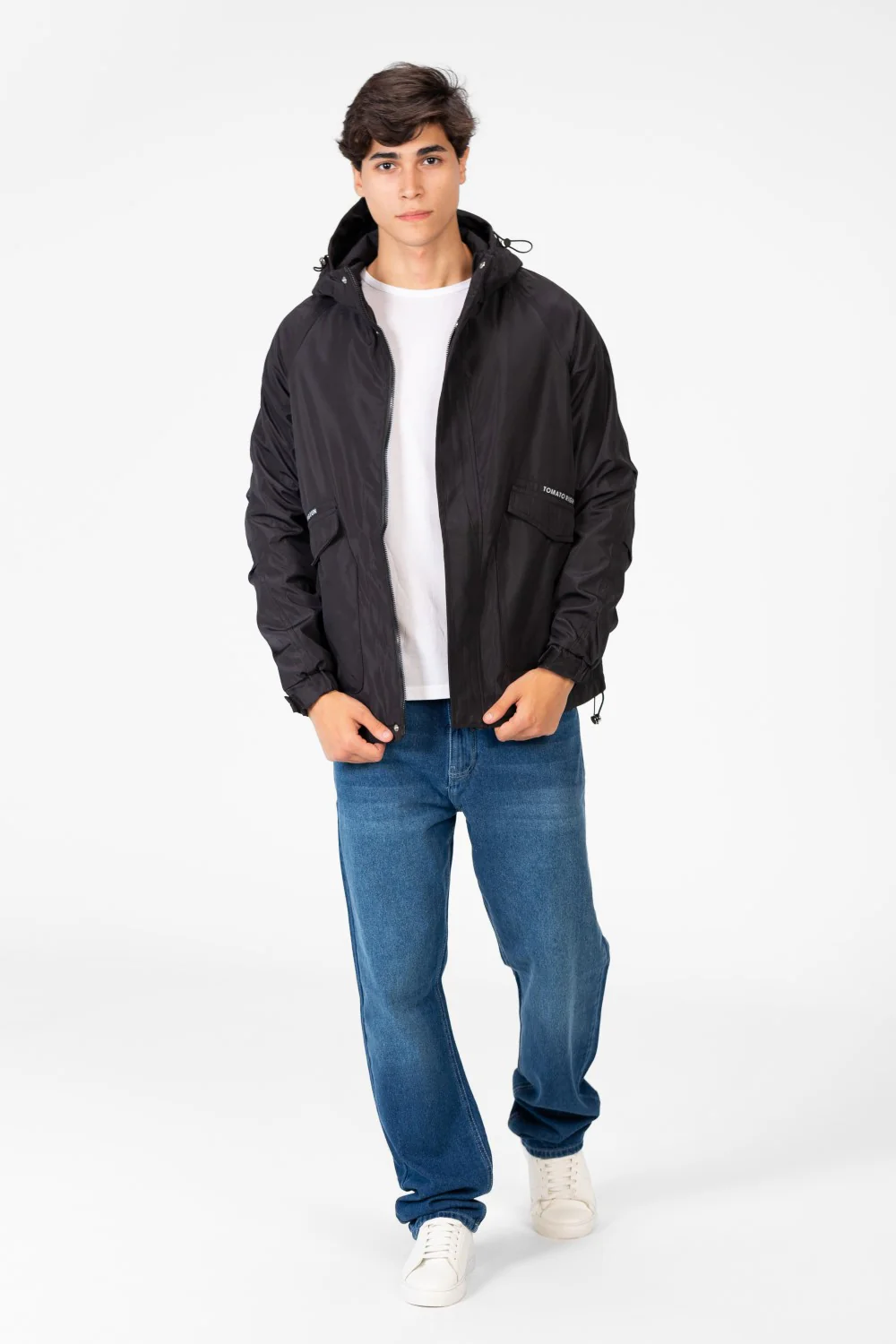 Men's Waterproof Hooded Jacket With Long Sleeves - Image 4