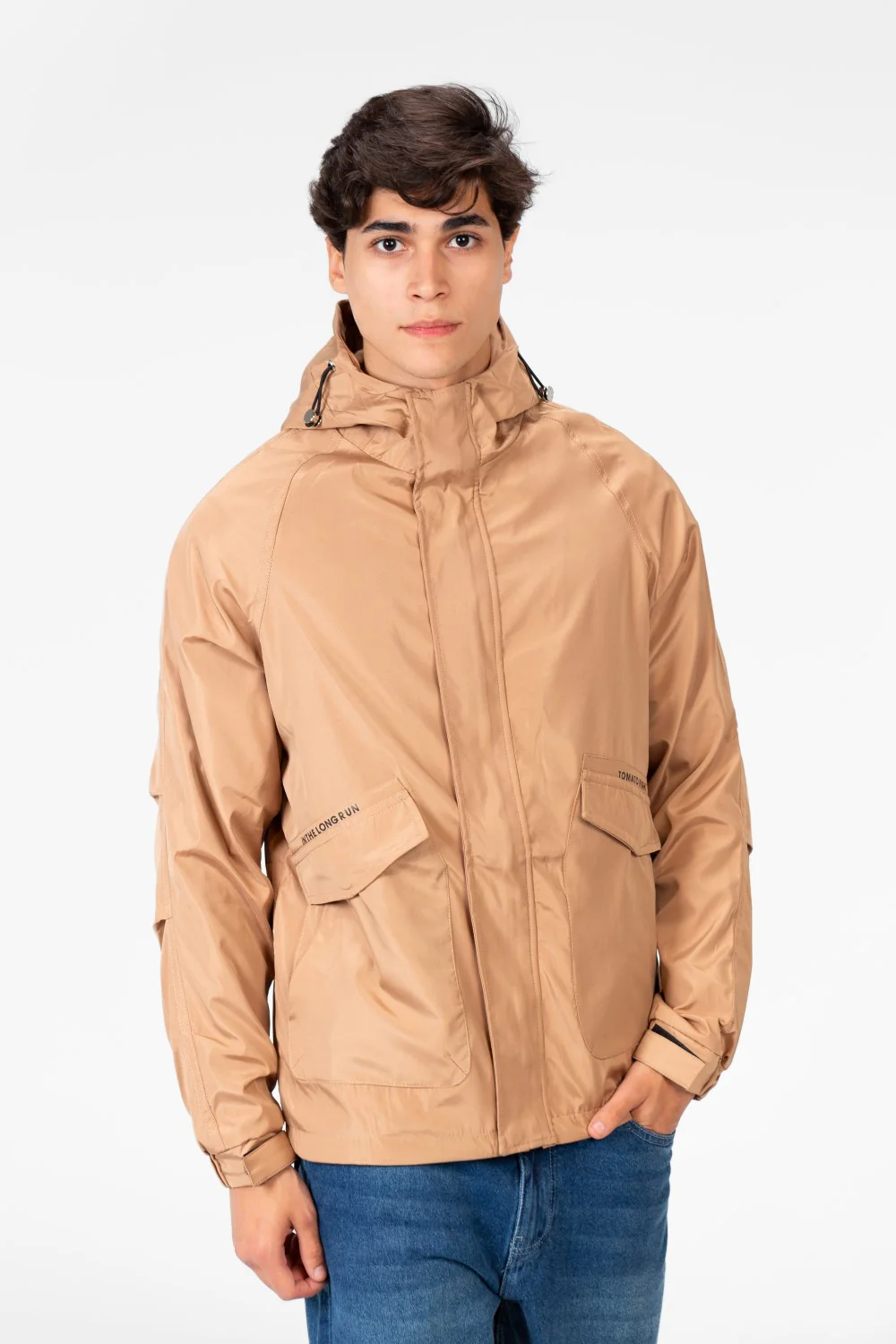 Men's Waterproof Hooded Jacket With Long Sleeves - Image 5