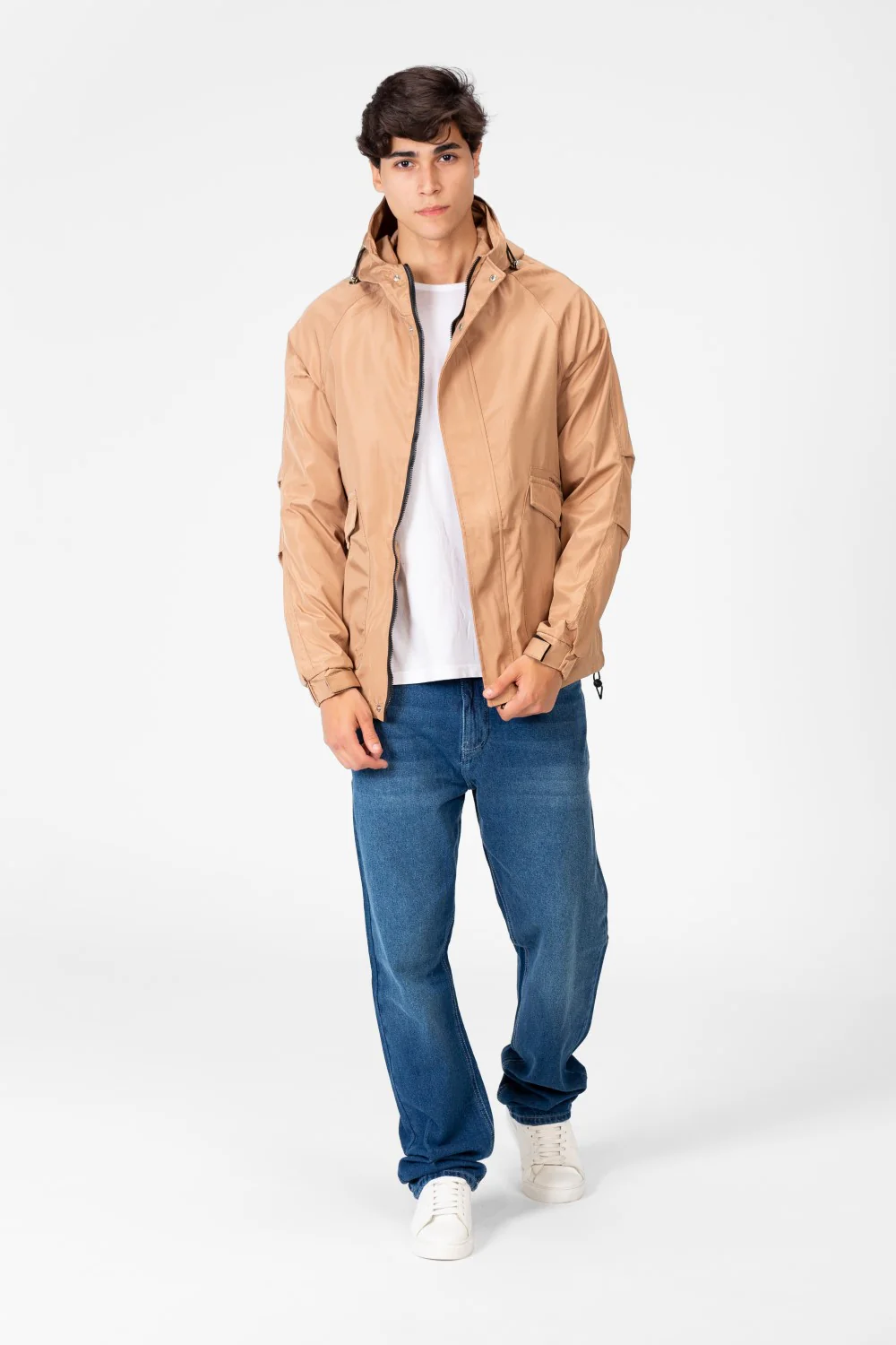 Men's Waterproof Hooded Jacket With Long Sleeves - Image 8