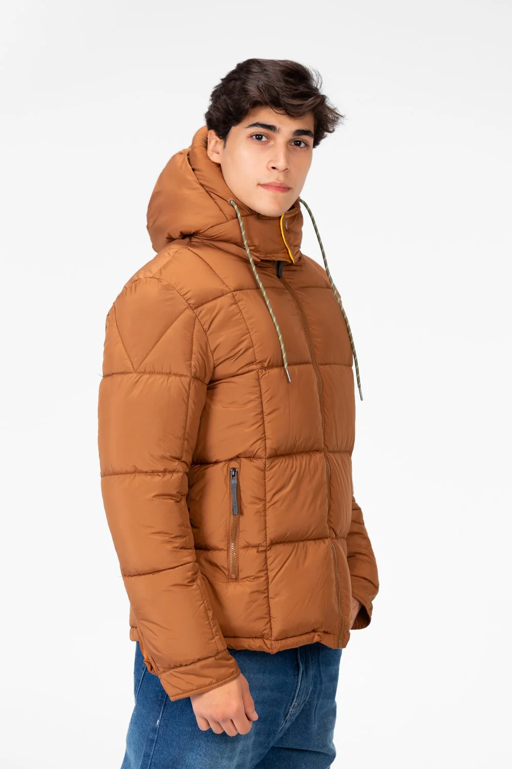 Men's Waterproof Puffer Hood Jacket With Pockets - Image 11