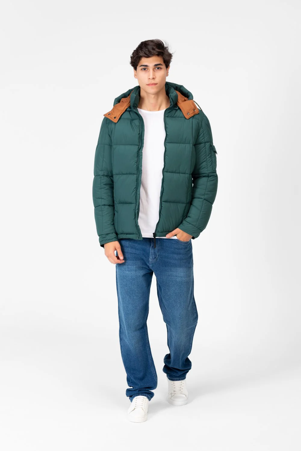 Men's Waterproof Puffer Hood Jacket With Pockets - Image 8
